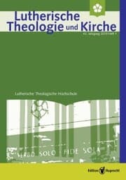 Cover von Lutherische Theologie und Kirche, Heft 01/2019