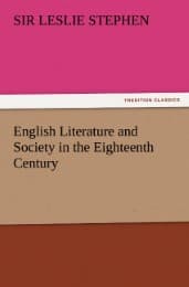 Cover von English Literature and Society in the Eighteenth Century
