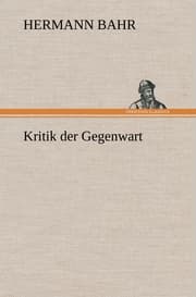 Cover von Kritik der Gegenwart