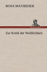 Cover von Zur Kritik der Weiblichkeit