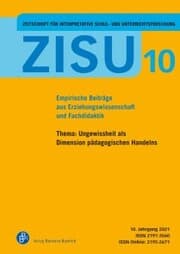 Cover von ZISU - Zeitschrift für interpretative Schul- und Unterrichtsforschung
