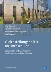 Cover von Gleichstellungspolitik an Hochschulen