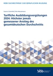 Cover von Tarifliche Ausbildungsvergütungen 2024: Höchster jemals gemessener Anstieg des gesamtdeutschen Durchschnitts