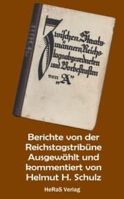 Cover von Berichte von der Reichstagstribüne