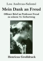 Cover von Mein Dank an Freud (Großdruck)