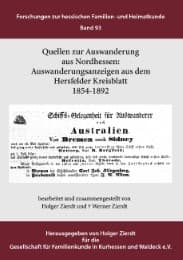 Cover von Auswanderungsanzeigen aus dem Hersfelder Kreisblatt 1854-1892