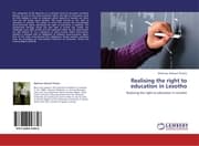 Cover von Realising the right to education in Lesotho