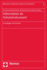 Cover von Information als Schutzinstrument