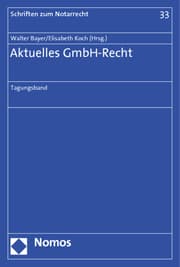 Cover von Aktuelles GmbH-Recht