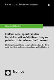 Cover von Einfluss der eingeschränkten Handelbarkeit auf die Bewertung von privaten Unternehmen im Euroraum