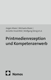 Cover von Printmedienrezeption und Kompetenzerwerb