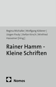 Cover von Rainer Hamm - Kleine Schriften