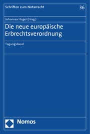 Cover von Die neue europäische Erbrechtsverordnung