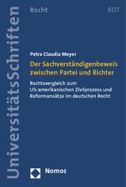 Cover von Der Sachverständigenbeweis zwischen Partei und Richter