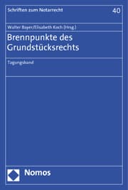 Cover von Brennpunkte des Grundstücksrechts