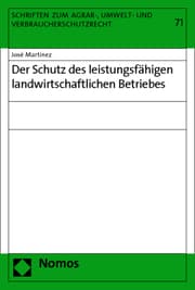 Cover von Der Schutz des leistungsfähigen landwirtschaftlichen Betriebes