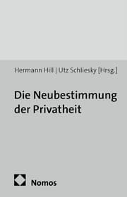Cover von Die Neubestimmung der Privatheit