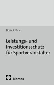 Cover von Leistungs- und Investitionsschutz für Sportveranstalter