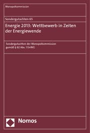 Cover von Sondergutachten 65: Energie 2013: Wettbewerb in Zeiten der Energiewende
