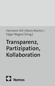 Cover von Transparenz, Partizipation, Kollaboration