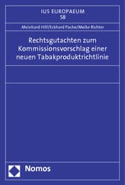 Cover von Rechtsgutachten zum Kommissionsvorschlag einer neuen Tabakproduktrichtlinie