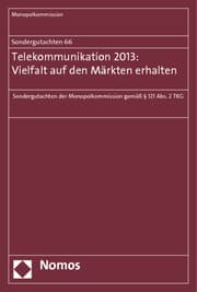 Cover von Sondergutachten 66: Telekommunikation 2013: Vielfalt auf den Märkten erhalten