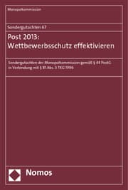 Cover von Sondergutachten 67: Post 2013: Wettbewerbsschutz effektivieren