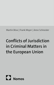 Cover von Conflicts of Jurisdiction in Criminal Matters in the European Union