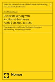 Cover von Die Besteuerung von Kapitalmaßnahmen nach § 20 Abs.4a EStG