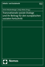 Cover von Transnationale soziale Dialoge und ihr Beitrag für den europäischen sozialen Fortschritt