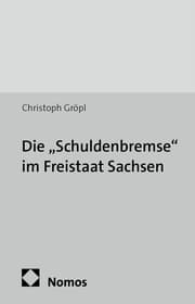 Cover von Die 'Schuldenbremse' im Freistaat Sachsen