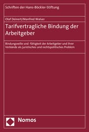 Cover von Tarifvertragliche Bindung der Arbeitgeber