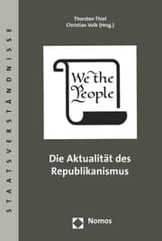 Cover von Die Aktualität des Republikanismus