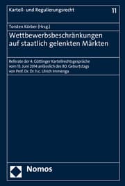 Cover von Wettbewerbsbeschränkungen auf staatlich gelenkten Märkten