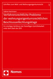 Cover von Verfahrensrechtliche Probleme der wohnungseigentumsrechtlichen Beschlussanfechtungsklage