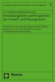 Cover von Entwicklungslinien und Perspektiven des Umwelt- und Planungsrechts