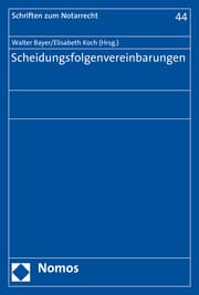 Cover von Scheidungsfolgenvereinbarungen