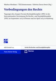 Cover von Vorbedingungen des Rechts