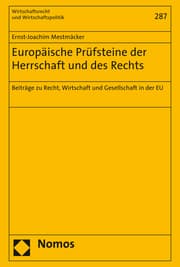 Cover von Europäische Prüfsteine der Herrschaft und des Rechts
