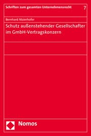 Cover von Schutz außenstehender Gesellschafter im GmbH-Vertragskonzern