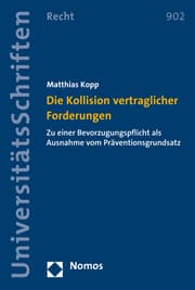 Cover von Die Kollision vertraglicher Forderungen