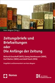 Cover von Zeitungsbriefe und Briefzeitungen oder Die Anfänge der Zeitung