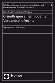Cover von Grundfragen eines modernen Verbandsstrafrechts