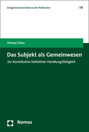 Cover von Das Subjekt als Gemeinwesen