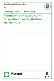 Cover von Transnational Impacts on Law: Perspectives from South Africa and Germany