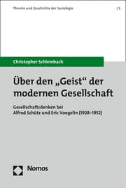 Cover von Über den 'Geist' der modernen Gesellschaft