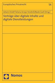 Cover von Verträge über digitale Inhalte und digitale Dienstleistungen