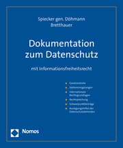 Cover von Dokumentation zum Datenschutz