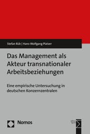 Cover von Das Management als Akteur transnationaler Arbeitsbeziehungen