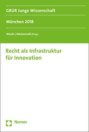 Cover von Recht als Infrastruktur für Innovation